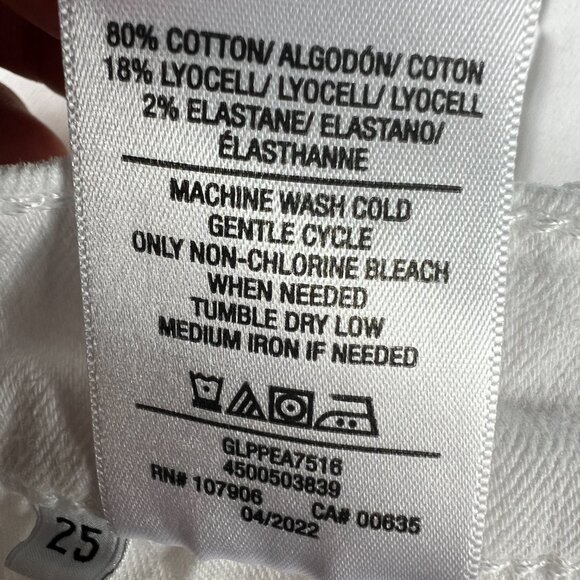 Hudson Jeans Women's 28x26* Natalie Mid Rise Slim Boyfriend White Denim Tag 25 - Picture 9 of 16